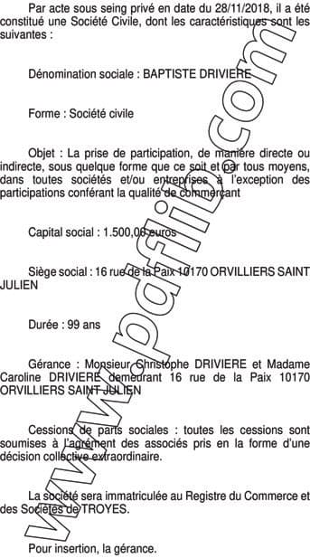 Contenu publication