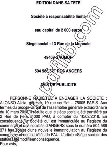 Contenu publication