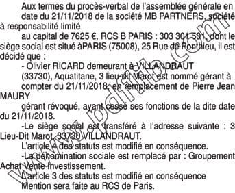Contenu publication