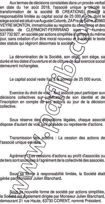 Contenu publication