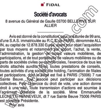 Contenu publication