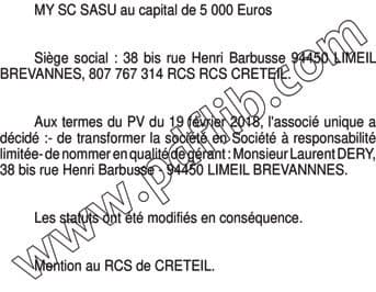 Contenu publication
