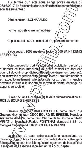 Contenu publication