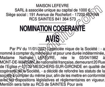 Contenu publication