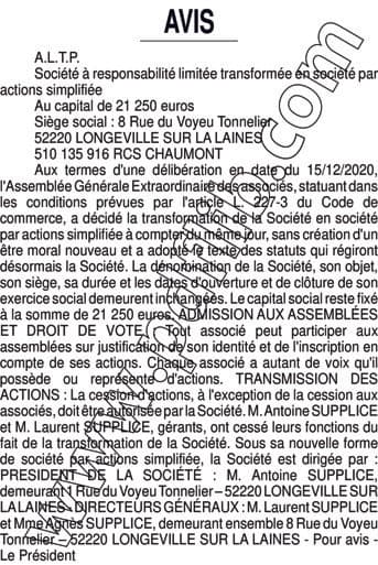 Contenu publication