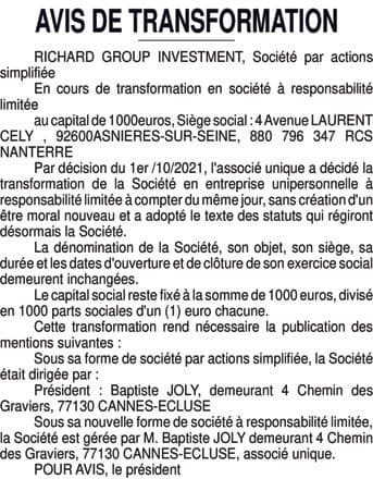 Contenu publication