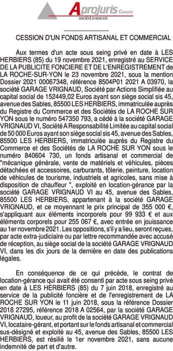 Contenu publication