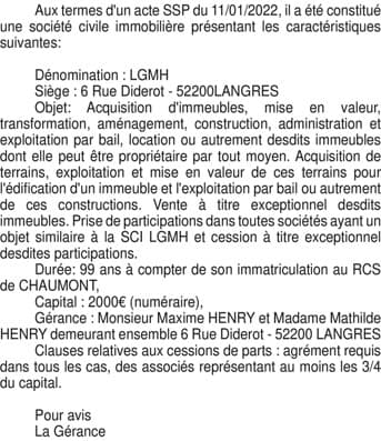 Contenu publication