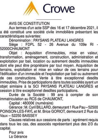 Contenu publication