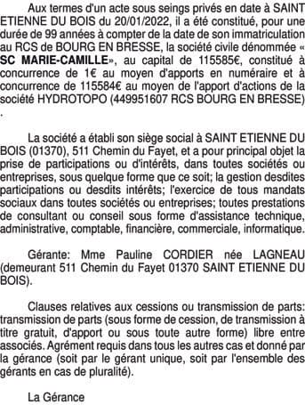Contenu publication