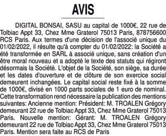 Contenu publication