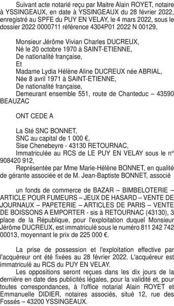 Contenu publication