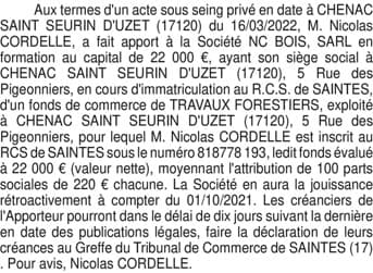 Contenu publication