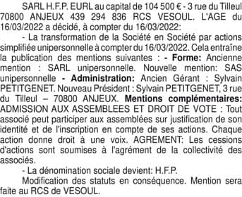 Contenu publication