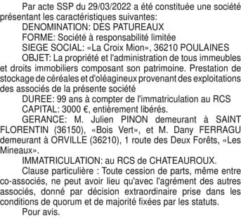 Contenu publication