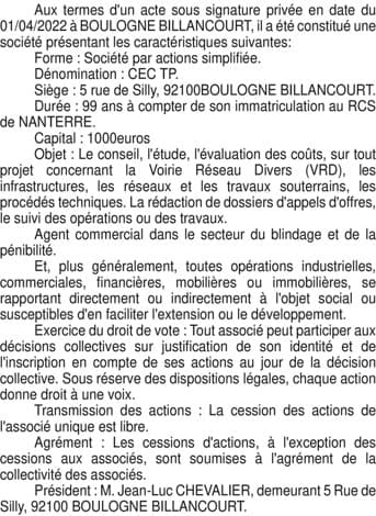 Contenu publication