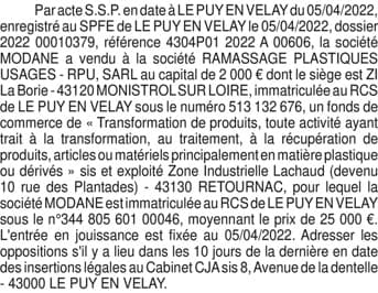 Contenu publication