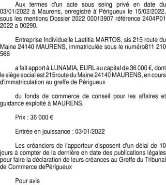 Contenu publication