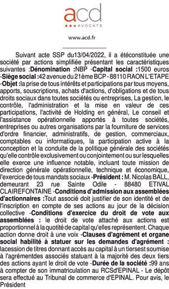 Contenu publication