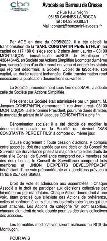 Contenu publication