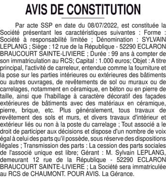 Contenu publication
