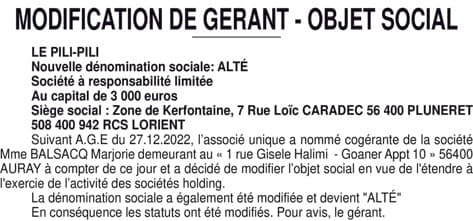 Contenu publication