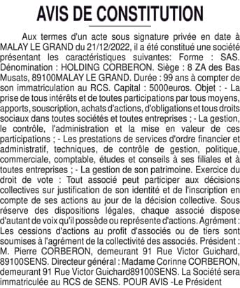 Contenu publication
