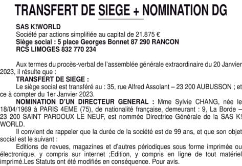 Contenu publication