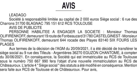 Contenu publication