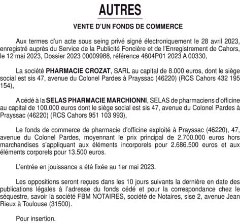 Contenu publication