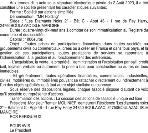 Contenu publication