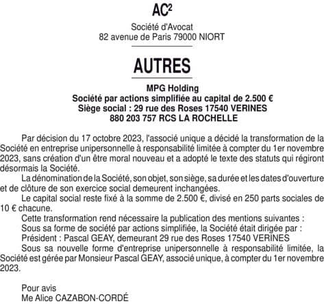 Contenu publication