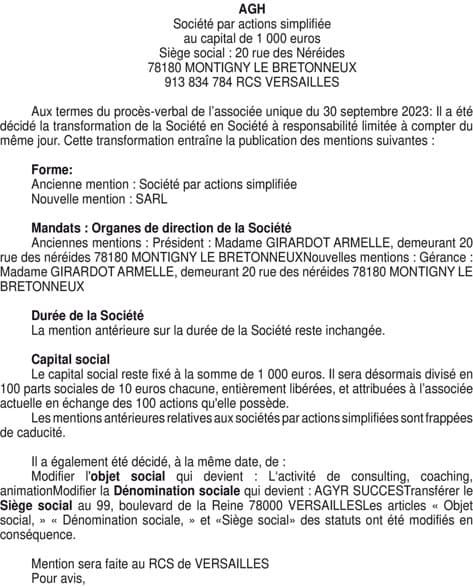 Contenu publication