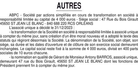 Contenu publication
