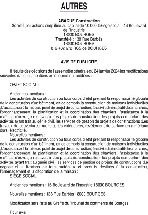 Contenu publication