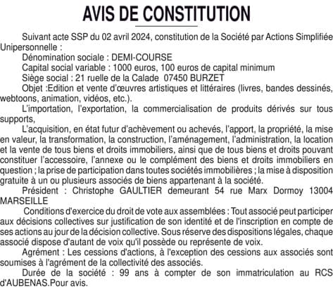 Contenu publication