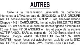 Contenu publication