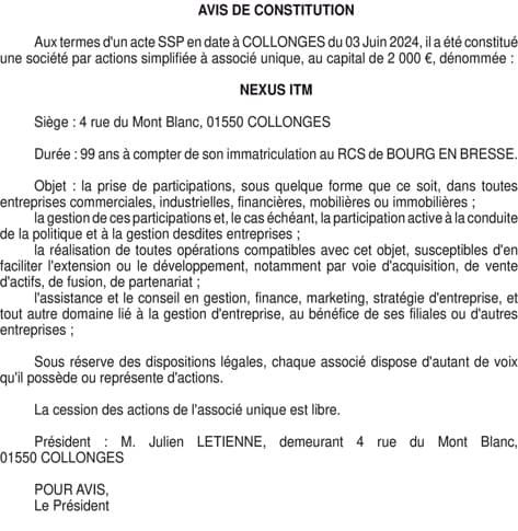 Contenu publication