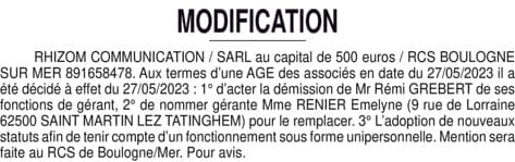 Contenu publication