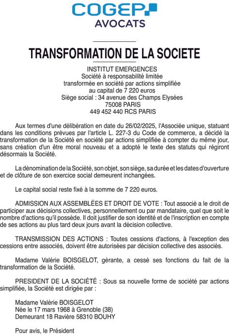 Contenu publication