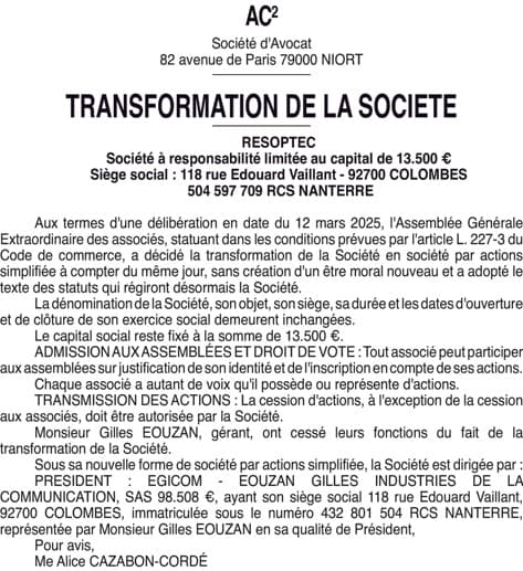 Contenu publication