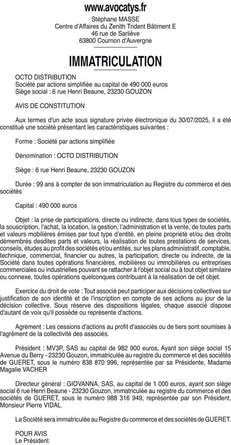 Contenu publication