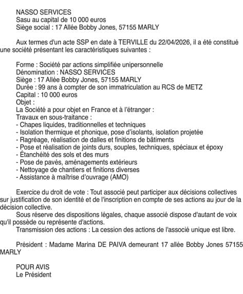 Contenu publication