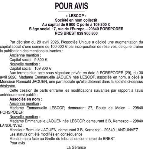 Contenu publication